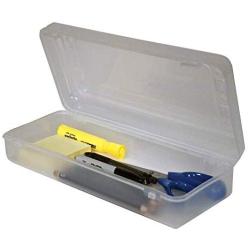 Innovative Storage Designs Pencil/Ruler Box, 5 5/8" x 13 3/8" x 2 1/2", Clear