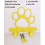 Dog Leash Hook Hanger. Dog Paw. Bright Yellow Color. Made in USA. Solid Steel. Screws Included.