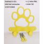 Dog Leash Hook Hanger. Dog Paw. Bright Yellow Color. Made in USA. Solid Steel. Screws Included.