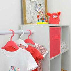 HANGERWORLD 25 Red 11.8inch Plastic Kids Coat Clothes Garment Baby Toddler Top Hangers