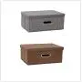 Bonwete Collapsible Canvas Storage Bag Clothes Organize Boxes with Cover for Book,Toy