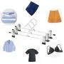 Aokilom Trousers Pants Hangers,20 Pack Strong Chrome Metal Clothes Coat Skirt Hangers with Adjustment Non-Slip Clips,Heavy Duty Durable Space Saving,Silver Aokilom Trousers Pants Hangers,20 Pack Strong Chrome Metal Clothes Coat Skirt Hangers with Adjustment Non-Slip Clips,Heavy Duty Durable Space Saving,Silver