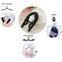 Onerbuy 12pcs Travel Hangers,Foldable Clothes Hangers Portable Folding Hangers Anti-Slip Clothing Hangers Drying Rack (Black, Plastic)