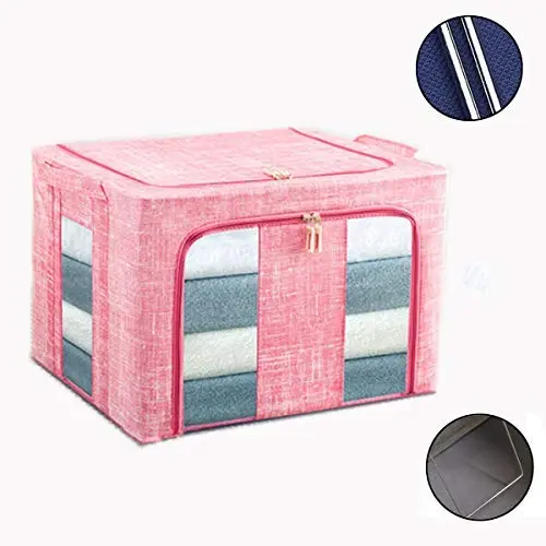 Aimbinet Storage Boxes Foldable Storage Bag Dust Moisture Proof Wardrobe Organized Boxes for Quilt Clothing 1PC (Pink) Aimbinet Storage Boxes Foldable Storage Bag Dust Moisture Proof Wardrobe Organized Boxes for Quilt Clothing 1PC (Pink)