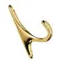 Dolity Vintage Wall-Mounted Hook Clothes Single Coat Hanger Door Hook Strong Durable - Gold