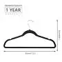MIZGI Premium Velvet Hangers (Pack of 50) Heavyduty - Non Slip - Velvet Suit Hangers Black - Chrome Hooks,Space Saving Clothes Hangers (Black-01)