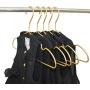 Koobay 10ps 12" Matt Gold Aluminium Coat hanger Children Top girls hangers/boys hangers Clothes Hangers for Closet Organization W Notches Satin Matt