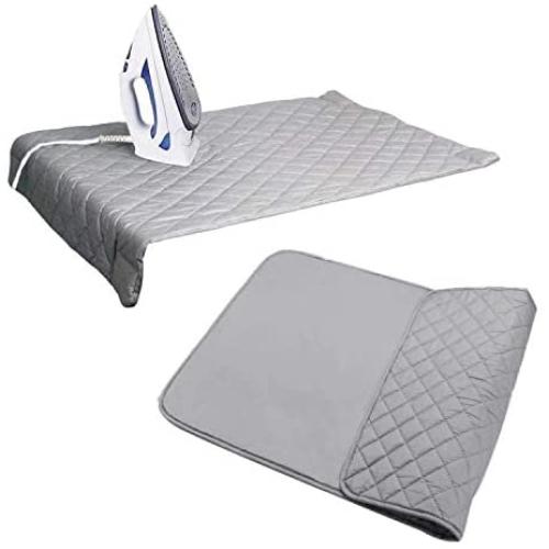 Houseables Ironing Blanket, Magnetic Mat Laundry Pad, 18.25''x32.5'', Gray, Quilted, Washer Dryer Heat Resistant Pad, Iron Board Alternative Cover
