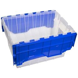 Akro-Mils 66486 CLDBL 12-Gallon Plastic Storage KeepBox with Attached Lid, 21-1/2-Inch by 15-Inch by 12-1/2-Inch, Semi Clear