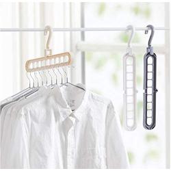 10pcs Random Color Multifunction Support Clothes Drying Rack Creative Clothes Hanger Plastic Scarf Clothes Hangers Hangers Storage Racks