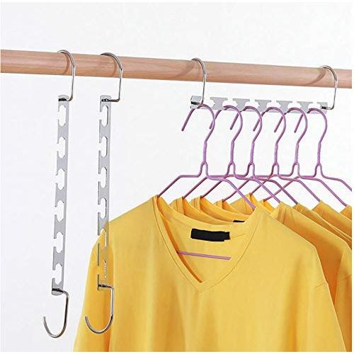 10pcs Folding Shirts Coat Clothes Hanger Holders Save Space Non-Slip Clothing Organizer Practical Racks Hangers for Clothes