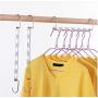 10pcs Folding Shirts Coat Clothes Hanger Holders Save Space Non-Slip Clothing Organizer Practical Racks Hangers for Clothes