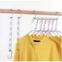 10pcs Folding Shirts Coat Clothes Hanger Holders Save Space Non-Slip Clothing Organizer Practical Racks Hangers for Clothes