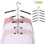 5 Layer Blouse Tree Hangers Space Saving Hangers Clothes Organizer,Non Slip Heavy Duty Clothes Hangers Great for Hanging Suits, Skirt、Sweater、Coat、T-Shirt and More (Black)