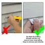 Vinyl Siding Hooks (20 Pack), Plastic White Outdoor Low Profile Hanging Clips No-Hole Needed Vinyl Siding Hanger