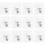 Ninth Five Adhesive Stainless Steel Hooks(13.2lb/6kg) Heavy Duty Sticky Wall & Ceiling & Door Hooks, Clear Reusable Hook for Bathroom and Kitchen No Scratch Waterproof and Oilproof (12 Pack) Ninth Five Adhesive Stainless Steel Hooks(13.2lb/6kg) Heavy Duty Sticky Wall & Ceiling & Door Hooks, Clear Reusable Hook for Bathroom and Kitchen No Scratch Waterproof and Oilproof (12 Pack)