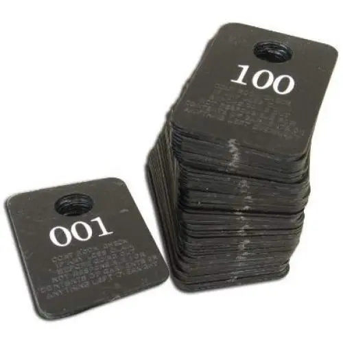 Royal Industries Coat Room Checks Plastic, 1 1/2 High by 2 Wide, Black with White Print Royal Industries Coat Room Checks Plastic, 1 1/2 High by 2 Wide, Black with White Print