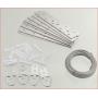 Picture and Mirror Hanging Kit, French Cleats, Z Bar, 25-150 lb. Capacity, 36 Pieces, by Tech Team