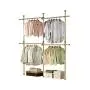 PRINCE HANGER, Premium Wood Double 2 Tier Hanger, Clothing Rack, Closet Organizer, Wood Color, Sturdy, PHUS-1032