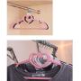 10Pcs Womens Kids Practical Pink Clothes Underwear Socks Hangers Rotatable Love Heart/Bow Clothes Hanger Clothes Rack Random Color