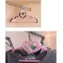 10Pcs Womens Kids Practical Pink Clothes Underwear Socks Hangers Rotatable Love Heart/Bow Clothes Hanger Clothes Rack Random Color