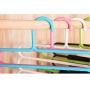 Junson Suit Hanger Multifunctional Five-Layer Pants Rack Drying Rack Candy Color Plastic Tie Storage Rack(Blue) Clothes Hanger