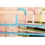 Junson Suit Hanger Multifunctional Five-Layer Pants Rack Drying Rack Candy Color Plastic Tie Storage Rack(Blue) Clothes Hanger