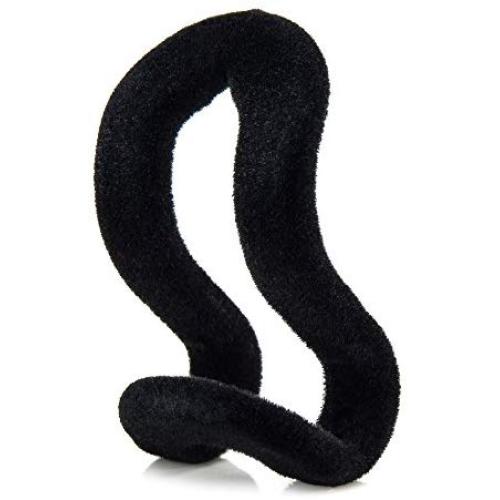 HANGERWORLD 20 Black 2inch x 1inch Flocked Velvet Space Saving Connectors Coat Clothes Hangers Multi Hang