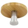 Utility Hook, Windspeed Stainless Steel Clothes Tower Hanger Holder Hood With Wooden Wall Mount For 6 Packs (Style 2)
