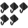 uxcell Kitchen Cabinet Wall Door Clothes Hat Bag Hanger Storage Hook Holder 5pcs Black
