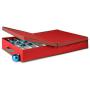 Honey-Can-Do Ornament Storage Boxes with Dividers, Red/Green