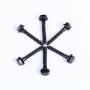 CCJH Antique Style Wood Door Hardware Rhombus Style Rollers Hangers Black (NO SLIDING RAIL)