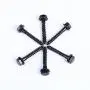 CCJH Antique Style Wood Door Hardware Rhombus Style Rollers Hangers Black (NO SLIDING RAIL)