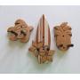 Ukulele Wall Mount Hangers, Holder, Tropical Style Hook, 3 Pack