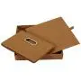 Household Essentials 10KDGG Collapsible Fabric Storage Boxes with Lid, 2 Pack, Ginger, Brown