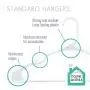 Plastic Clothes Hangers Ideal for Everyday Use, Clothing Hangers, Standard Hangers, White Hangers (20 Pack)