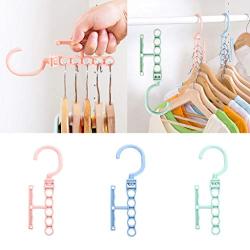 vmree 5-Hole Magic Belt Handle 360°Rotating Hanger Hook PP Thicken Clothes Storage