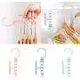 Wffo Magic Clothes Hanger 5-hole Belt Handle 360°Rotating Hanger Hook Clothes Storage Heavy Duty 3 Pieces