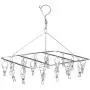 Hltd Clips Drip Hanger Laundry Drying Rack Clothes Hanger Stainless Steel Laundry Clothespins Windproof Pegs Hook for Drying,Socks,Underwear,Clothes,Towels (20 Clip)