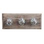 Indianshelf Handmade 3 Artistic Vintage Blue Wooden Angel Clothes Hooks Hangers/Wall Hooks for Kids