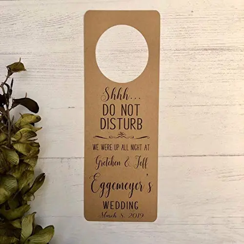 Do Not Disturb Wedding Door Hangers - Set of 10