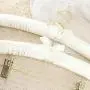 HANGERWORLD 5 Ivory 17inch Satin Padded Pants Skirt Bar Clip Wedding Clothes Coat Hangers HANGERWORLD 5 Ivory 17inch Satin Padded Pants Skirt Bar Clip Wedding Clothes Coat Hangers