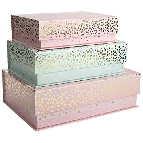 Tri-Coastal Design Decorative Nesting Storage Boxes with Lids Stackable Boxes Set with Spiritual Designs - Rectangle Cardboard Containers for Storage and Organization - Small, Medium, and Large Tri-Coastal Design Decorative Nesting Storage Boxes with Lids Stackable Boxes Set with Spiritual Designs - Rectangle Cardboard Containers for Storage and Organization - Small, Medium, and Large