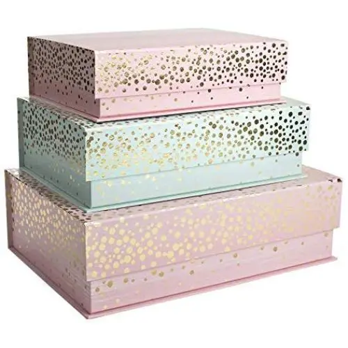 Tri-Coastal Design Decorative Nesting Storage Boxes with Lids Stackable Boxes Set with Spiritual Designs - Rectangle Cardboard Containers for Storage and Organization - Small, Medium, and Large Tri-Coastal Design Decorative Nesting Storage Boxes with Lids Stackable Boxes Set with Spiritual Designs - Rectangle Cardboard Containers for Storage and Organization - Small, Medium, and Large