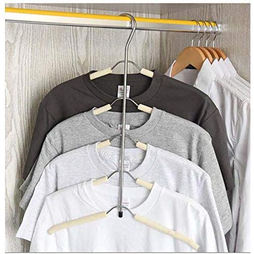 5pcs Random Color Clothes Hanger Clothing Organizer Multi Layers Cloth Hanger Clothes Holder Rack Hook Hangers
