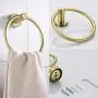 Marmolux Acc Bathroom Hardware Accessories Set 3-Piece Gold Brushed Bathroom Hardware Sets Modern Towel Ring Robe Hook Hanger Toilet Paper Holder Heavy Duty Stainless Steel Wall Mounted