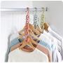 Multifunction 4 Circle Windproof Clothes Hanger Drying Rack Plastic Hangers for Clothes Layer Storage Racks Buckle Hanger 10pcs Random Color