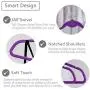 MIZGI Premium Cascading Velvet Hangers (Pack of 50) Heavyduty - Non Slip Hangers with Cascading Hooks Dark Purple - Copper/Rose Gold Hooks,Space Saving Clothes Hangers (Dark Purple)