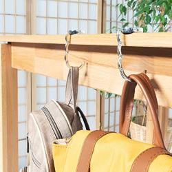 kwmobile 2x Foldable Purse Hooks - Folding Table Purse Hanger Hook Bag Holders
