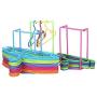 Portable Candy Color Plastic Clothes Hanger Storage Rack Creative Multifunctional Clothes Hanger Oraganizer Holder Stacker Clothespin Hooks Caddy Rack (hot Pink)